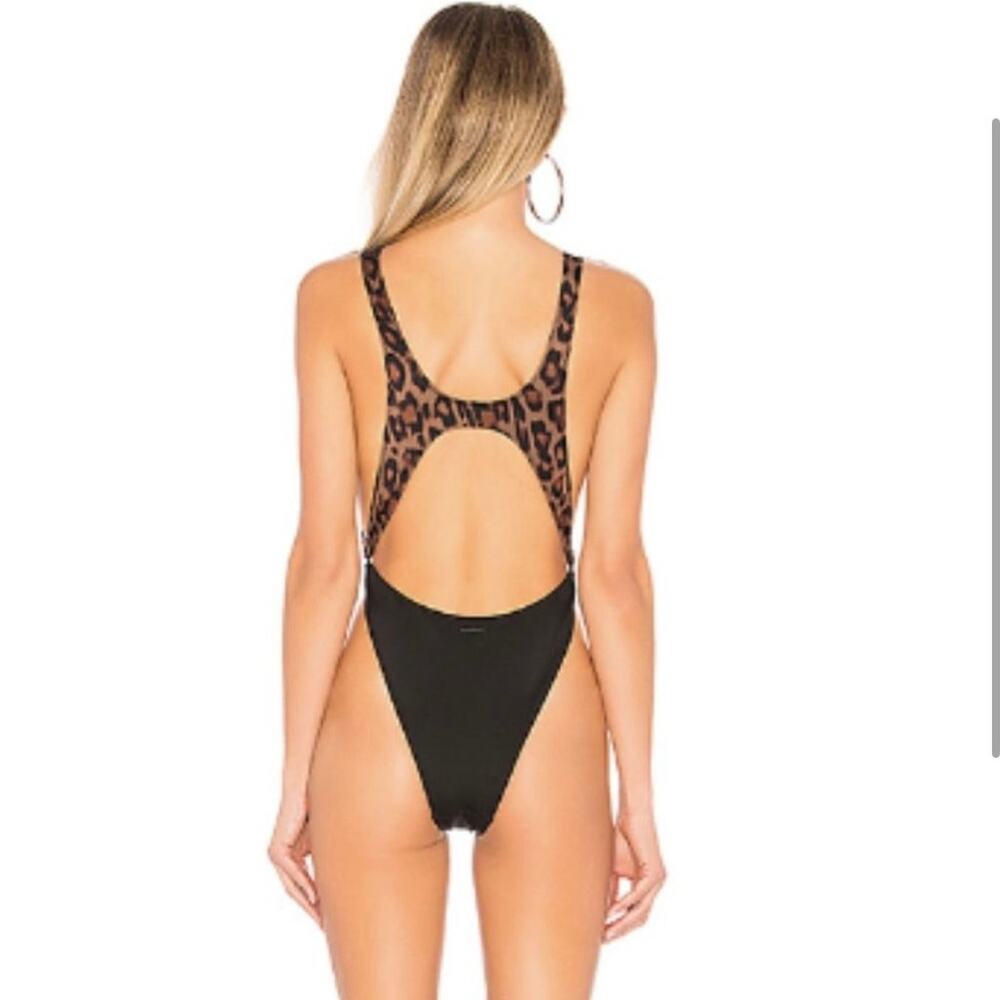 Kendall & Kylie Size S/P‎ Cheetah Print Cutout One Piece Swimsuit Cheeky Bikini - Picture 2 of 14
